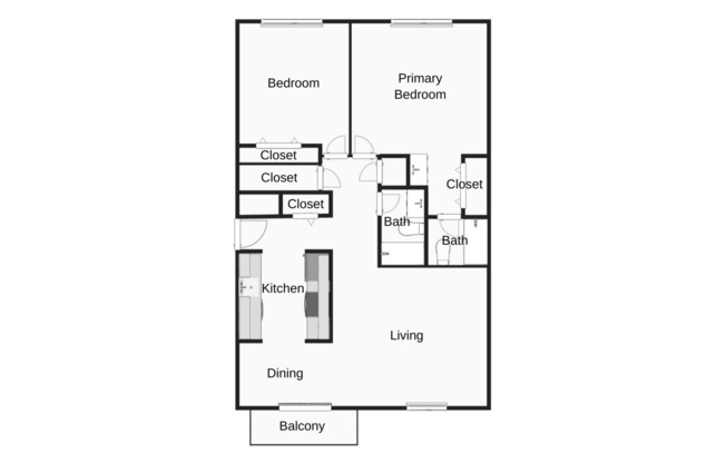 2 beds, 2 baths, 1,069 sqft, $1,212