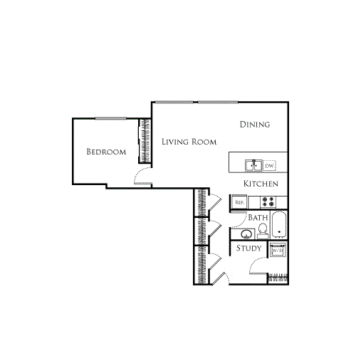 1 bed, 1 bath, 820 sqft, $2,141, Unit 311