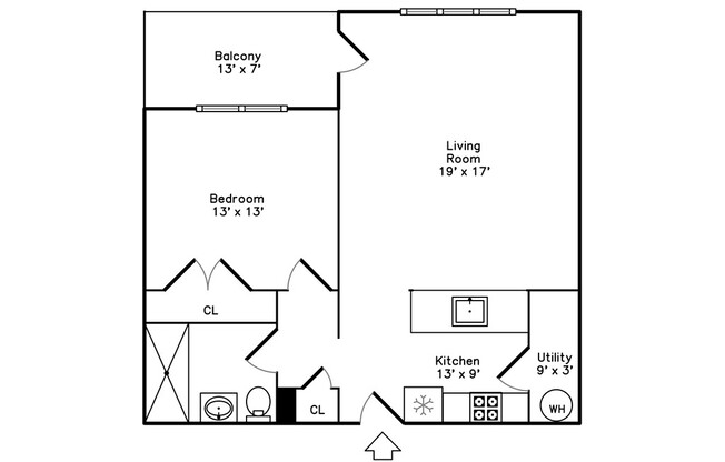 1 bed, 1 bath, 800 sqft, $3,250, Unit 110