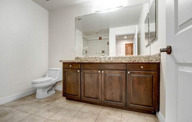 a bathroom with a toilet and a sink