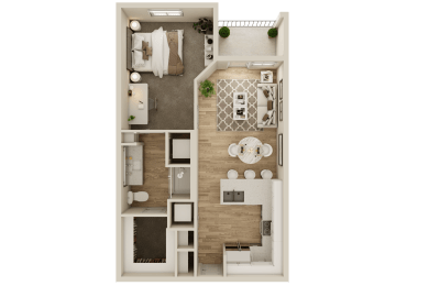 1 bed, 1 bath, 660 sqft, $1,632