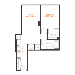 1 bed, 1 bath, 720 sqft, $2,739