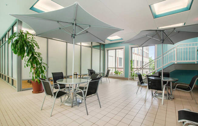 indoor pool patio area