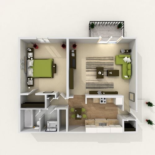 1 bed, 1 bath, 750 sqft, $976