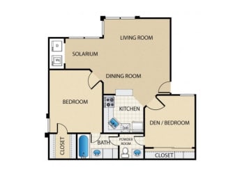 2 beds, 1 bath, 800 sqft, $1,472