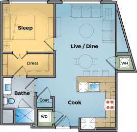 1 bed, 1 bath, 712 sqft, $2,478