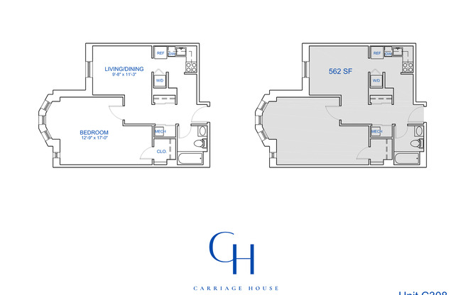 1 bed, 1 bath, 562 sqft, $1,804, Unit C-308