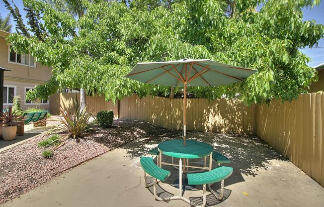 Shaded Courtyard Area at The Arbors at Mountain View, California, 94040