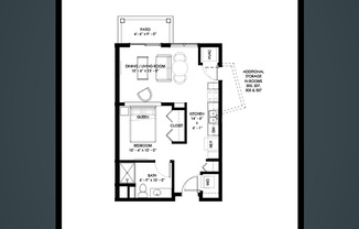 Studio, 1 bath, 558 sqft, $1,269