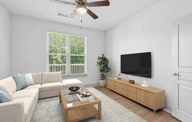 Living Room with Hard Surface Flooring