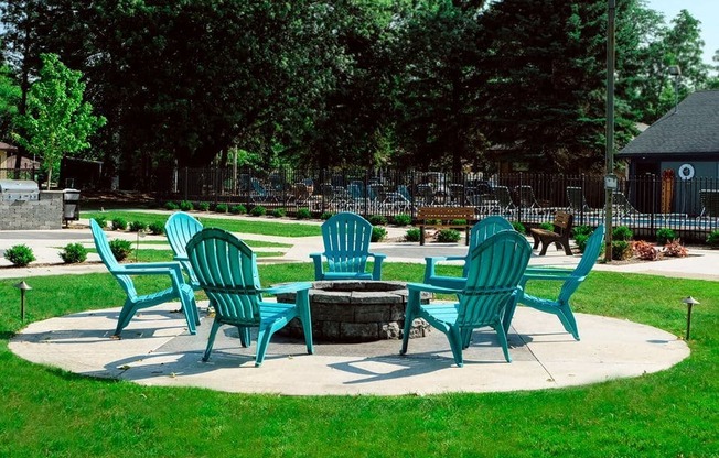 firepit at Forest Pointe apartments