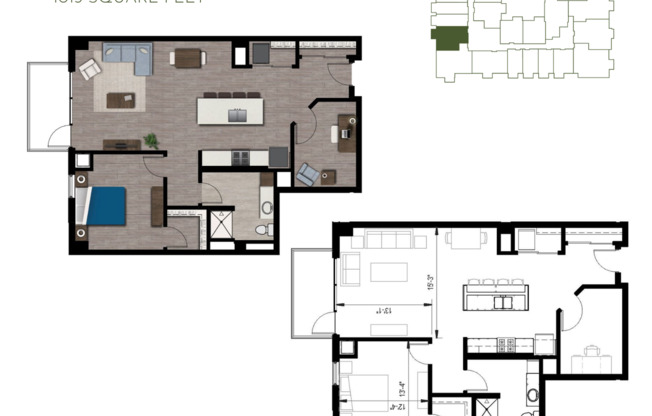 1 bed, 1 bath, 1,013 sqft, $2,475, Unit 509