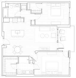 2 beds, 2 baths, 1,236 sqft, $4,488