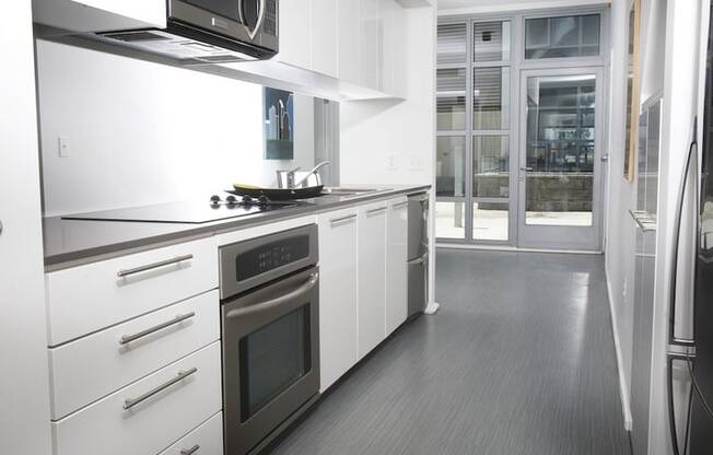 Kitchen of Alta Floorplan with stainless steel appliances