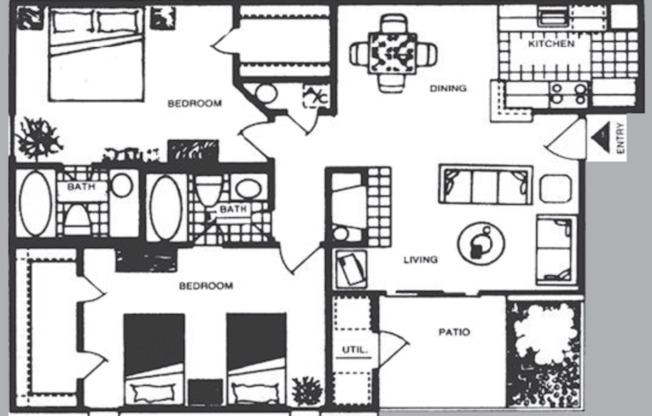 2 beds, 2 baths, 998 sqft, $1,452