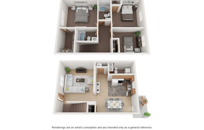 3 beds, 2.5 baths, 1,364 sqft, $1,350, Unit 2304