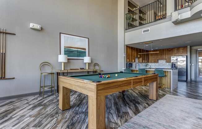 our apartments have a game room with a pool table and ping pong