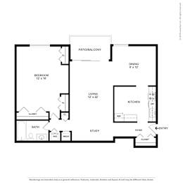 1 bed, 1 bath, 912 sqft, $1,998