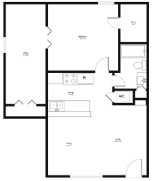 1 bed, 1 bath, 680 sqft, $1,295