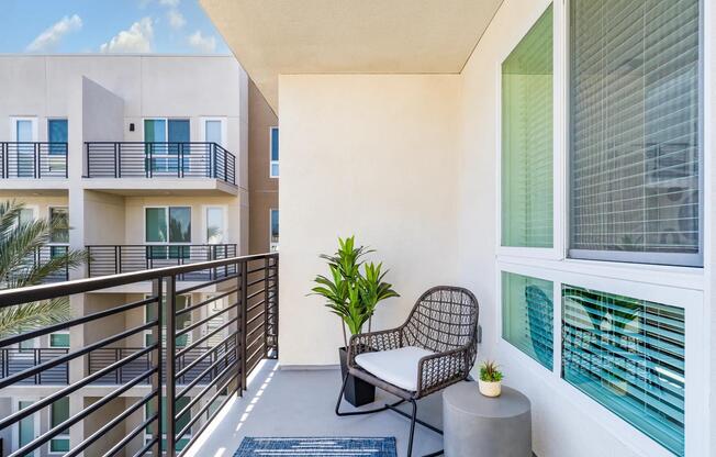 Enjoy your own private patio or balcony, perfect for relaxing, entertaining, or simply soaking in the California sunshine.