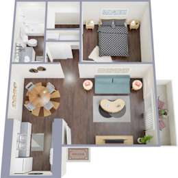 1 bed, 1 bath, 609 sqft, $1,209