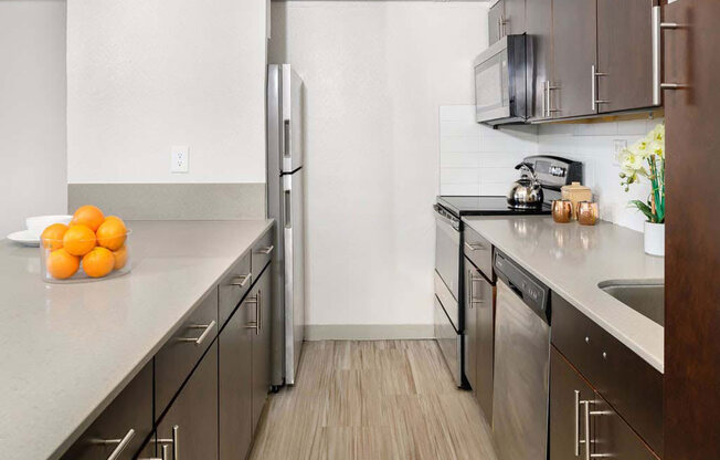 Fully Equipped Kitchen at Memorial Towers Apartments, The Barvin Group, Houston