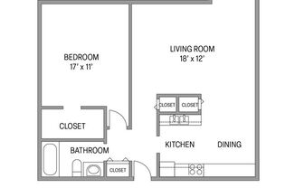 1 bed, 1 bath, 740 sqft, $1,040, Unit 114