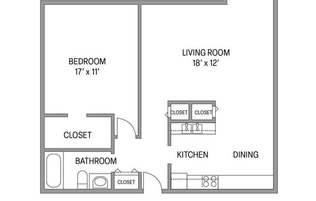 1 bed, 1 bath, 740 sqft, $1,040, Unit 114