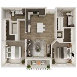 2 beds, 2 baths, 994 sqft, $1,499