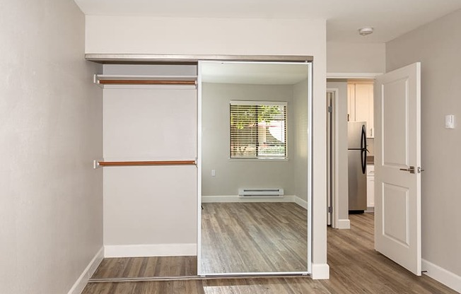 Apartments in Pleasant Hill CA - Ellinwood - Bedroom with Wood-Style Flooring