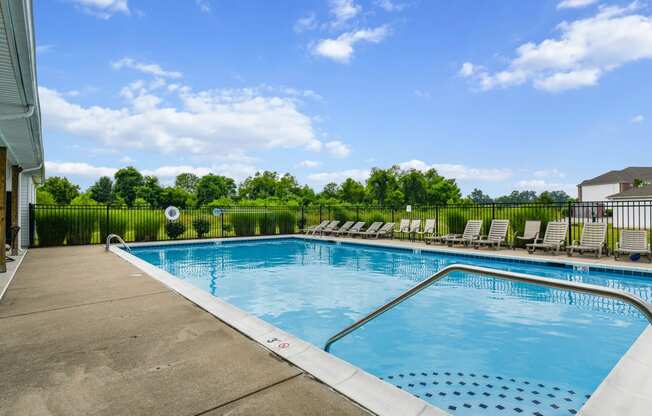 Swimming pool with beautiful nature and scenery at The Reserves of Thomas Glen, Shepherdsville, KY, 40165