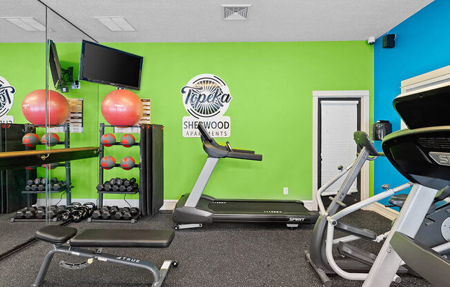 our gym has a variety of equipment for cardio and weights