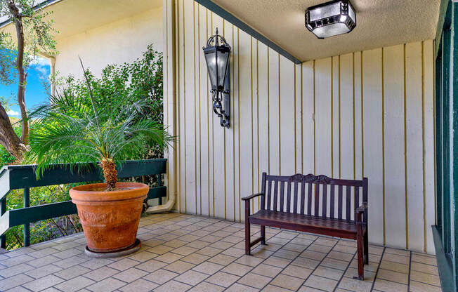 a porch w at Camino de Oro Apartments, Torrance, CA, 90505
