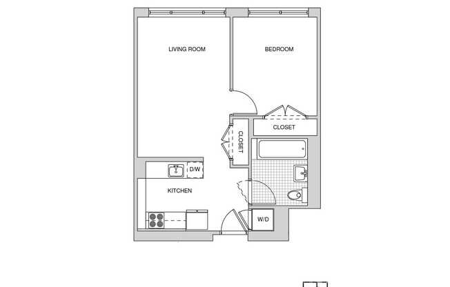 1 bed, 1 bath, $3,551, Unit 322