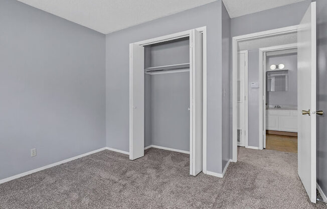 spacious bedroom at Mt Carmel apartments