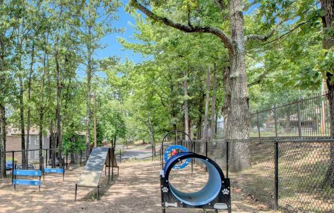 our apartments have a dog park with a playground