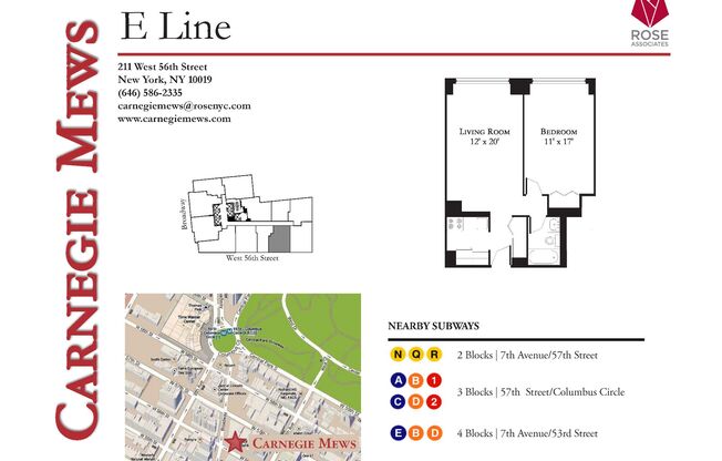 1 bed, 1 bath, 620 sqft, $4,325, Unit E14