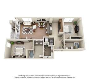 2 beds, 2 baths, 1,287 sqft, $4,502