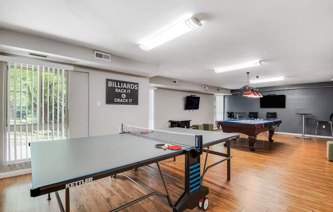Community Game Room with pool table at Columbia Pointe, Columbia, 21045