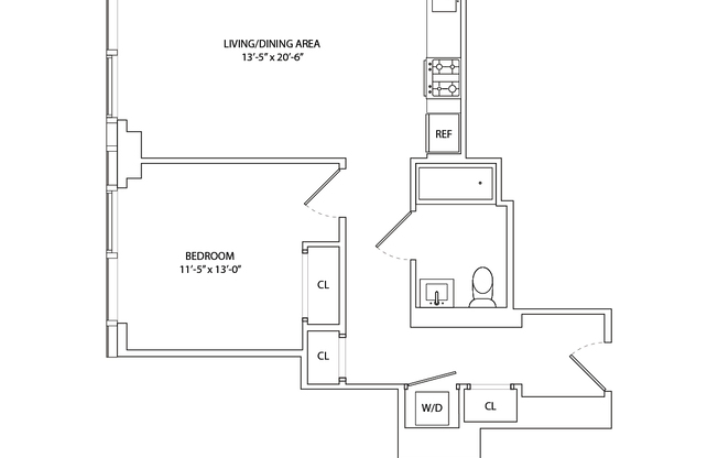 1 bed, 1 bath, $5,995, Unit 1308