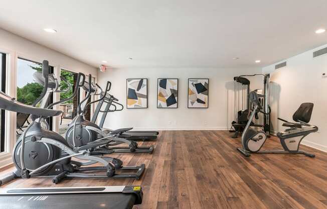 Fitness center at Carrington Apartments in Hendersonville TN March 2021 2