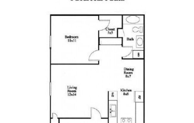 1 Bedroom / 1 Bath: Beds - 1: Baths - 1: SqFt Range - 600 to 