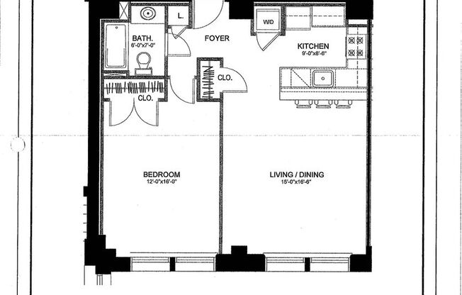 1 bed, 1 bath, 733 sqft, $1,650, Unit 108