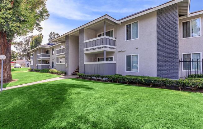 a large lawn in front of a house