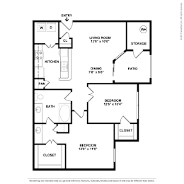 2 beds, 1 bath, 1,000 sqft, $1,520