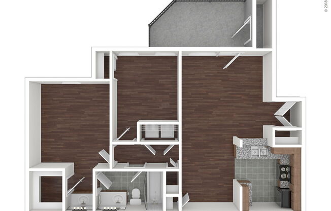 2 beds, 1.5 baths, 932 sqft, $1,355