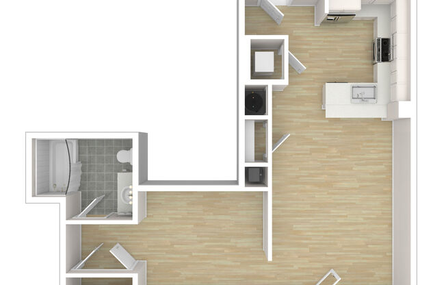 Studio, 1 bath, 583 sqft, $3,740