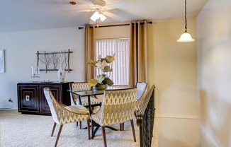 Spacious dining room at the villages at general grant apartments