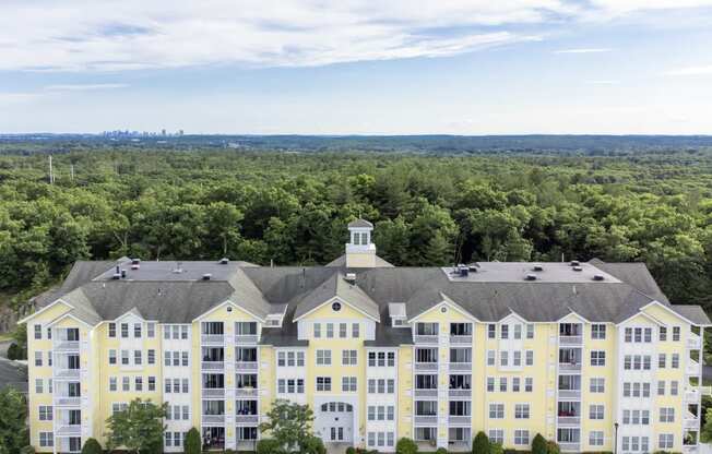 Lynnfield commons with boston in background