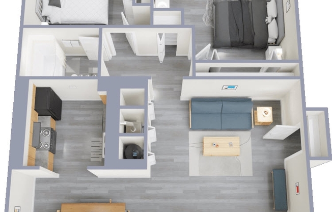 2 beds, 1 bath, 715 sqft, $918